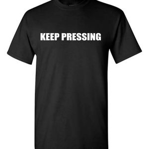 Unisex Handcrafted Keep Pressing Black T-Shirt